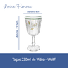 01 kit 6 tacas florence 230ml de vidro wolff