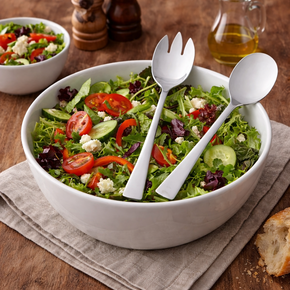 10 conjunto 2 pecas de aco inox colher e garfo para salada wolff berna