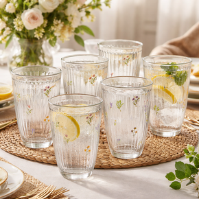 02 kit 6 copos altos florenca 370ml de vidro wolff