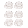 02 kit 6 xicaras cha com pires de cristal de chumbo lyor 170ml coracao