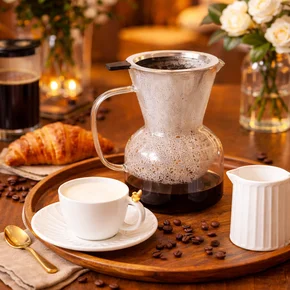 02 cafeteira de vidro borossilicato com filtro de aco inox 800ml lyor