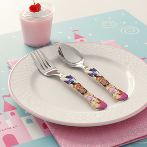 01 jogo de talheres infantil simonaggio disney kids princesas